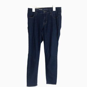 OLD NAVY Women's Super Skinny Leg Mid-Rise Ankle Jeans Size 4 Dark Wash Blue